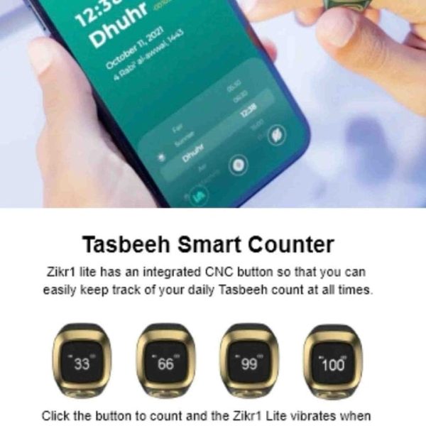 World’s First Smart Digital Tasbih Zikr Ring Digital Tasbeeh Oled Screen Smart Zikr Ring Smart Tasbih Tally Counter Zikr Ring For Muslims Zikr Ring